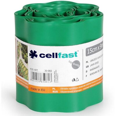 Cellfast Gartenbordüre - Dunkelgrüne Kunststoffkante 15cm x 9M Cellfast Gartenbordüre - Dunkelgrüne Kunststoffkante 15cm x 9M