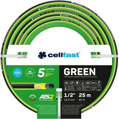 Tuyau de Jardin Cellfast Green Ats2 - Tuyau de jardin - 25 m - Durable & Flexible - Publicité Tuyau de Jardin Cellfast Green Ats2 - Tuyau de jardin - 25 m - Durable & Flexible - Publicité
