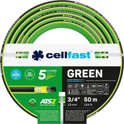 Tuyau d'arrosage Cellfast 15-121, Vert, 50M, 3/4" - Tuyau d'arrosage - Publicité Tuyau d'arrosage Cellfast 15-121, Vert, 50M, 3/4" - Tuyau d'arrosage - Publicité