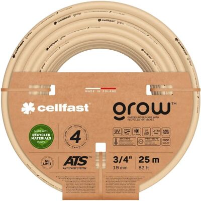 Manguera de jardín Cellfast 25 m 3/4" (19 mm) - Grow con 4 capas resistente a UV Manguera de jardín Cellfast 25 m 3/4" (19 mm) - Grow con 4 capas resistente a UV