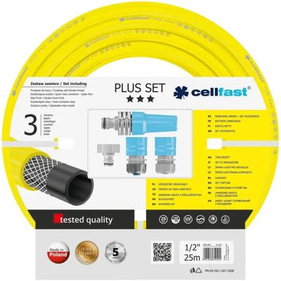 Cellfast puutarhalannoitesarja - 25m, 1/2 tuumaa, Keltainen Cellfast puutarhalannoitesarja - 25m, 1/2 tuumaa, Keltainen