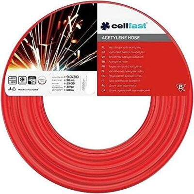 Cellfast asetyleen letku - 9.0x3.0 - 60m Cellfast asetyleen letku - 9.0x3.0 - 60m
