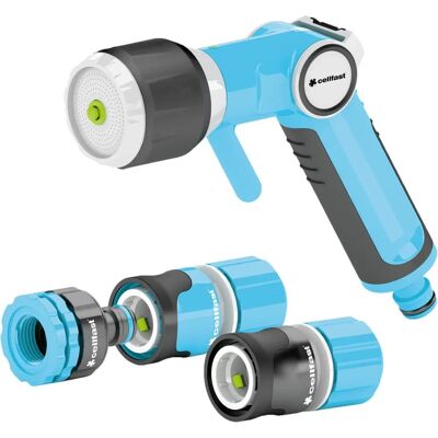 Cellfast Ergonomischer Multifunktions-Gartenschlauchpistole - Hellblau Cellfast Ergonomischer Multifunktions-Gartenschlauchpistole - Hellblau