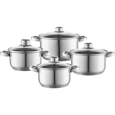 Ensemble de casseroles en acier inoxydable Florin - Compatible induction Ensemble de casseroles en acier inoxydable Florin - Compatible induction