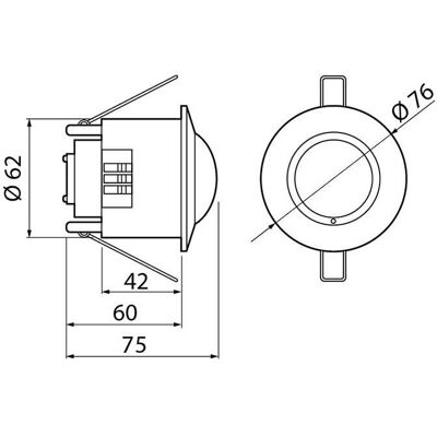 GTV - CM-5 - 1200W - Weiss - Motion Sensor GTV - CM-5 - 1200W - Weiss - Motion Sensor