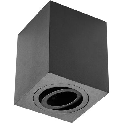 GTV LIGHTING Deckenleuchte - Verstellbarer Kopf - Aluminium - Schwarz - 11,5cm GTV LIGHTING Deckenleuchte - Verstellbarer Kopf - Aluminium - Schwarz - 11,5cm