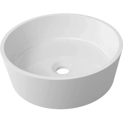 Lavoar Rotund din Marmură Albă de Omnires - Baie Lavoar Rotund din Marmură Albă de Omnires - Baie