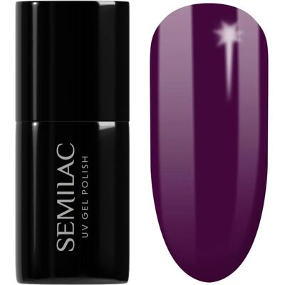 Vernis hybride prune SEMILAC - Vernis à ongles Vernis hybride prune SEMILAC - Vernis à ongles