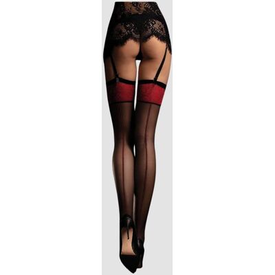 Bas Fiore Scarlett - Noir et Rouge - Bas Bas Fiore Scarlett - Noir et Rouge - Bas