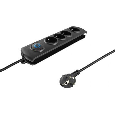 Qoltec 50105 Protecteur contre surtensions - 4 Prises, 230V, 2.5m Câble Qoltec 50105 Protecteur contre surtensions - 4 Prises, 230V, 2.5m Câble