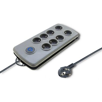 Qoltec 50162 Überspannungsschutz - 8 Steckdosen - Grau - 230V - 2,5m Qoltec 50162 Überspannungsschutz - 8 Steckdosen - Grau - 230V - 2,5m