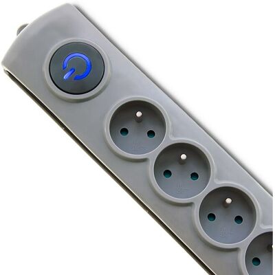 Qoltec 50165 Überspannungsschutz - 6 Steckdosen - Grau - 230V Qoltec 50165 Überspannungsschutz - 6 Steckdosen - Grau - 230V