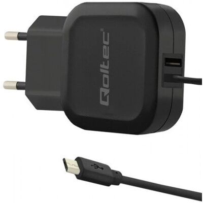 Qoltec 50189 Caricatore - 17W - 2 USB - Micro-USB - Nero - Smartphone & Tablet Qoltec 50189 Caricatore - 17W - 2 USB - Micro-USB - Nero - Smartphone & Tablet