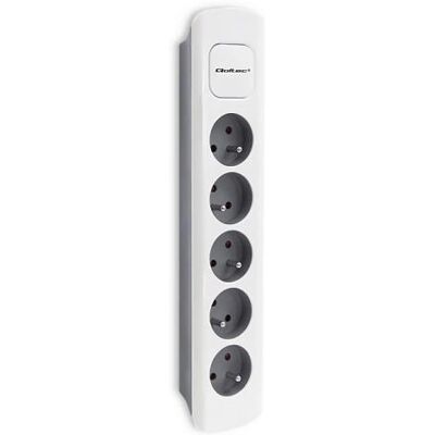 Qoltec 50296 Multiprise - 5 prises - 1.8m - Usage intérieur Qoltec 50296 Multiprise - 5 prises - 1.8m - Usage intérieur