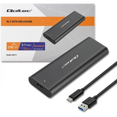 Qoltec 50312 SSD Gehäuse - Schwarz - M.2 NVME PCI-E Qoltec 50312 SSD Gehäuse - Schwarz - M.2 NVME PCI-E