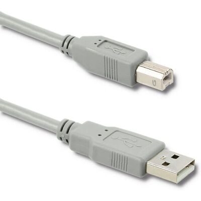 Qoltec 50395 USB Kabel - USB 2.0 - 1m - Grijs - USB Type B Qoltec 50395 USB Kabel - USB 2.0 - 1m - Grijs - USB Type B