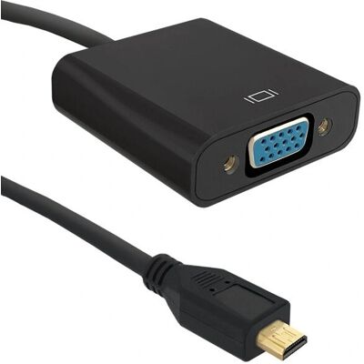 Qoltec 50403 Micro HDMI zu VGA Adapter - 0,2m - Externes Videokabel Qoltec 50403 Micro HDMI zu VGA Adapter - 0,2m - Externes Videokabel