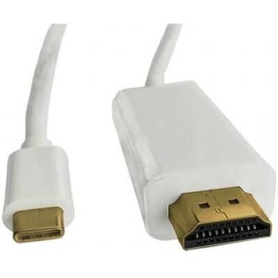 Qoltec 50415 Adapter kabla wideo - 2m HDMI Typ A USB-C - Biały Qoltec 50415 Adapter kabla wideo - 2m HDMI Typ A USB-C - Biały
