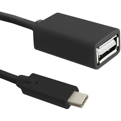 Kabel USB Qoltec 50422 - USB C do USB A - 0,25 m - Czarny - Transfer Danych Kabel USB Qoltec 50422 - USB C do USB A - 0,25 m - Czarny - Transfer Danych
