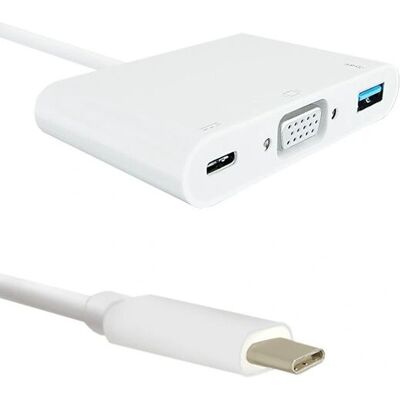 Qoltec 50426 Station d'accueil USB-C pour ordinateur portable - Blanc Qoltec 50426 Station d'accueil USB-C pour ordinateur portable - Blanc