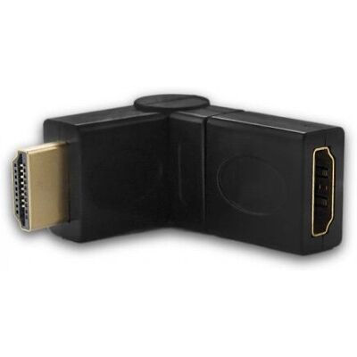 Adapter HDMI Qoltec 50516 - Czarny - Kątowy i obrotowy Adapter HDMI Qoltec 50516 - Czarny - Kątowy i obrotowy