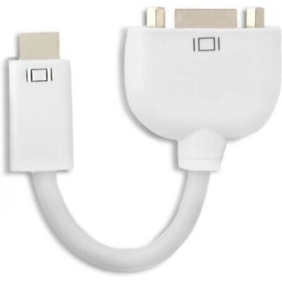 Qoltec - 50518 - Branco - 0.15 m - Adaptador de cabo de vídeo Qoltec - 50518 - Branco - 0.15 m - Adaptador de cabo de vídeo