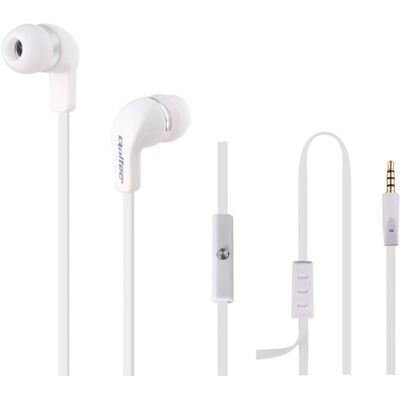 Qoltec 50801 Kopfhörer - Kabelgebundene In-Ear mit Mikrofon Weiß Qoltec 50801 Kopfhörer - Kabelgebundene In-Ear mit Mikrofon Weiß