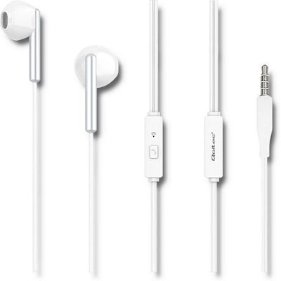 Qoltec 50834 Cuffie - In-ear cablate Bianche Qoltec 50834 Cuffie - In-ear cablate Bianche