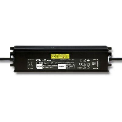 Qoltec 50947 Driver LED - Impermeabile IP67 - 100W, 12V - Nero Qoltec 50947 Driver LED - Impermeabile IP67 - 100W, 12V - Nero