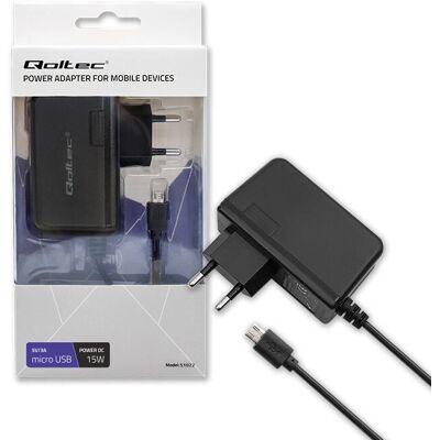 Qoltec 51022 Netzteil - 15 W, Micro USB, Schwarz Qoltec 51022 Netzteil - 15 W, Micro USB, Schwarz