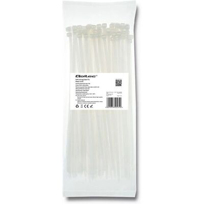 Qoltec 52205 - 25 cm - Wit - Nylon - kabelbinder Qoltec 52205 - 25 cm - Wit - Nylon - kabelbinder
