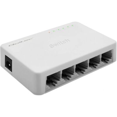 Switch Réseau Qoltec 52247 - Non géré - Blanc Switch Réseau Qoltec 52247 - Non géré - Blanc
