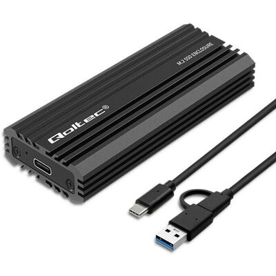 Qoltec 52270 Nv2270 Gehäuse - Unterstützt M.2 SSD, USB-C, 2TB Qoltec 52270 Nv2270 Gehäuse - Unterstützt M.2 SSD, USB-C, 2TB