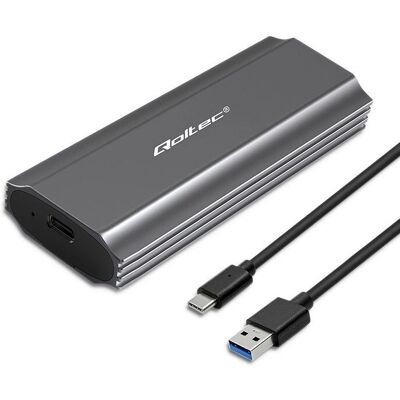 Qoltec 52271 Gehäuse NV2271 für Laufwerk M.2 SSD - SATA - NVMe - USB-C - 2TB Qoltec 52271 Gehäuse NV2271 für Laufwerk M.2 SSD - SATA - NVMe - USB-C - 2TB