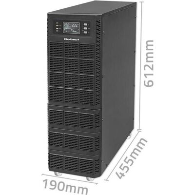 Qoltec USV 52284 - 10kVA, 10000W, LCD, EPO, USB, Online-Doppelwandler Qoltec USV 52284 - 10kVA, 10000W, LCD, EPO, USB, Online-Doppelwandler