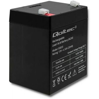 Qoltec 53033 Fahrzeugbatterie - AGM - 4,5 Ah - 15 V - Motorrad Qoltec 53033 Fahrzeugbatterie - AGM - 4,5 Ah - 15 V - Motorrad