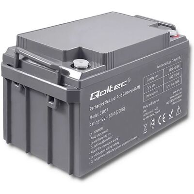 Batteria AGM Qoltec 53037 - 12V 65Ah Max 780A Batteria AGM Qoltec 53037 - 12V 65Ah Max 780A