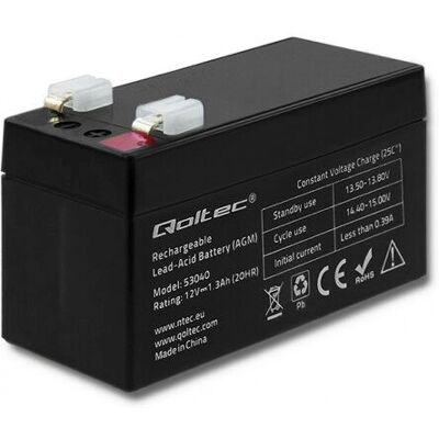 Qoltec 53040 Batteria UPS - 12V 1,3Ah - Piombo-acido sigillato Qoltec 53040 Batteria UPS - 12V 1,3Ah - Piombo-acido sigillato