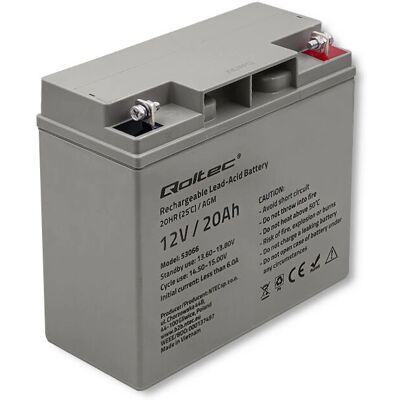 Akumulator UPS Qoltec 53066 - Ołowiowy, 12V, 20Ah Akumulator UPS Qoltec 53066 - Ołowiowy, 12V, 20Ah