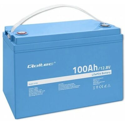 Qoltec 53705 Akumulator Pojazdu - 100 Ah, 12,8 V, LiFePO4, 100 A Qoltec 53705 Akumulator Pojazdu - 100 Ah, 12,8 V, LiFePO4, 100 A