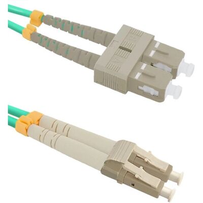 Qoltec 54350 Kabel światłowodowy - Zielony - 3m - LC do SC - OM4 Qoltec 54350 Kabel światłowodowy - Zielony - 3m - LC do SC - OM4