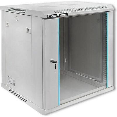 Qoltec 54485 Rack-Schrank - 19-Zoll, 12U, Stahl, Gehärtetes Glas - Rackschrank Qoltec 54485 Rack-Schrank - 19-Zoll, 12U, Stahl, Gehärtetes Glas - Rackschrank