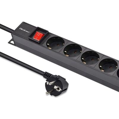 Qoltec PDU en aluminium pour rack - 16A, 16 x Schuko, Vertical - 1.8M - Publicité Qoltec PDU en aluminium pour rack - 16A, 16 x Schuko, Vertical - 1.8M - Publicité
