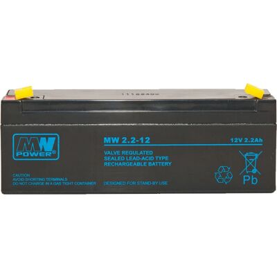 Mw Power MW 2.2-12 Zasilacz UPS - Bezobsługowy 12V 2.2Ah Mw Power MW 2.2-12 Zasilacz UPS - Bezobsługowy 12V 2.2Ah