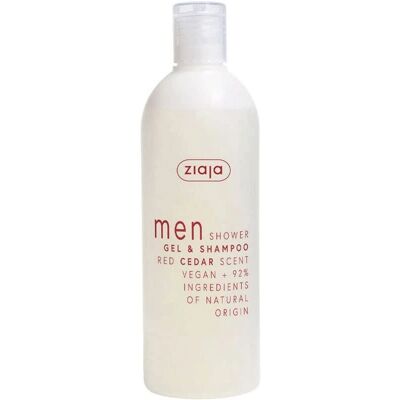 Ziaja Men Red Cedar 2-in-1 Shower Gel and Shampoo - 400ml Ziaja Men Red Cedar 2-in-1 Shower Gel and Shampoo - 400ml