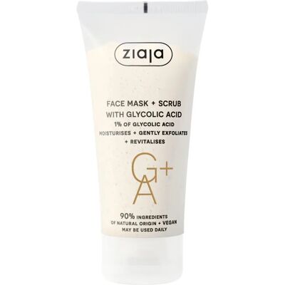 Ziaja Face Mask + Scrub Glycolic Acid - Face Mask + Scrub - 55ml Ziaja Face Mask + Scrub Glycolic Acid - Face Mask + Scrub - 55ml