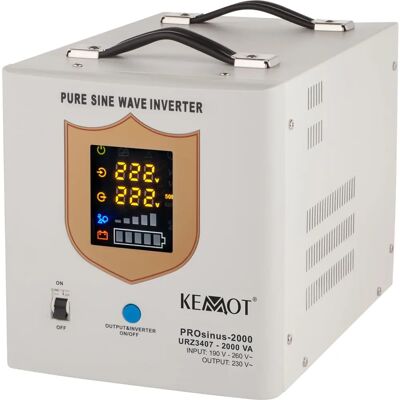 Kemot PROsinus-2000 UPS - Onde sinusoïdale pure 12V 230V 2000VA Kemot PROsinus-2000 UPS - Onde sinusoïdale pure 12V 230V 2000VA