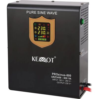 Kemot Prosinus-800 Seinälle asennettava hätävirtalähde puhtaalla siniaallolla 12V 230V Kemot Prosinus-800 Seinälle asennettava hätävirtalähde puhtaalla siniaallolla 12V 230V