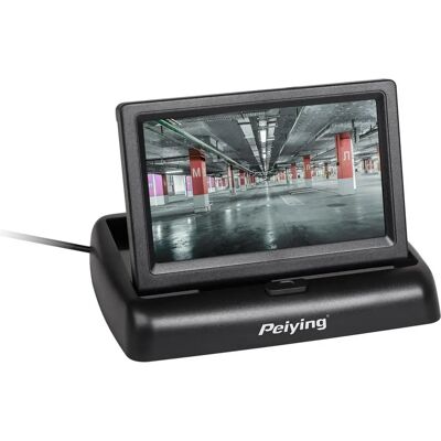 Monitor Peiying 4,3" - Tela TFT Colorida, Prioridade Automática Monitor Peiying 4,3" - Tela TFT Colorida, Prioridade Automática