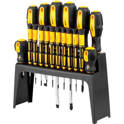 Conjunto de chaves de fenda Rebel Tools - 8+10 pcs Conjunto de chaves de fenda Rebel Tools - 8+10 pcs